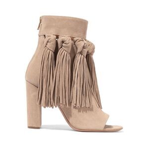 Chloe Tasseled Suede ankle boots
